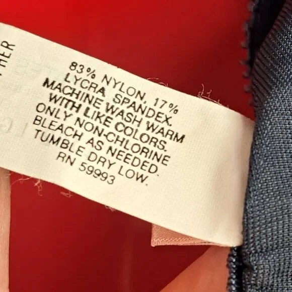 Christian Dior Vintage Satin Hi Cut Panties Navy Blue size Large - Picture 6 of 6